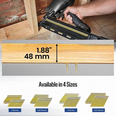 meite 28 Degree Framing Nails, Offset Round Head 3-Inch × .120-Inch Bright Coated Wire Weld Collated Nails Smooth Shank Framing Nails for Framing Nailer Gun (2,000 PCS) in Saudi Arabia