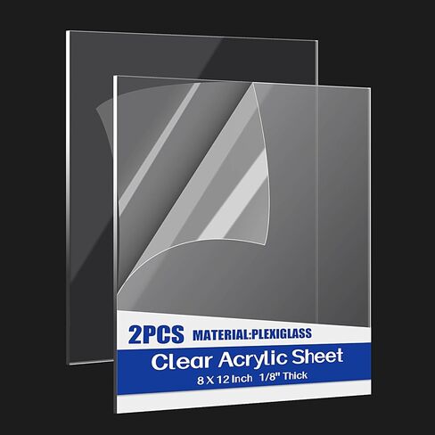 2 Pcs Clear Acrylic Sheets 7.87 X 11.8 Inch, Plexiglass Sheets 1/8" Thick (3mm) Cast Acrylic Sign Board for DIY Display Projects Art Crafts Painting Signs Photo Frames in Saudi Arabia