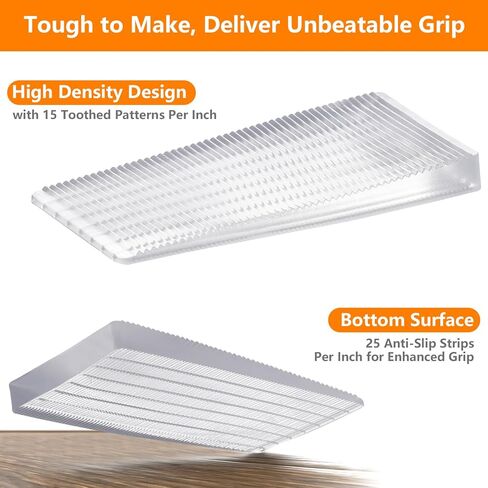 Flexible Plastic Shims 12pcs Kit Size Variety | Clear Leveling Kit for Home Improvement | Furniture Leg Stabilizers | Table & Toilet Shims - Trim-to-Fit Wedges | Stackable Design | Furniture Levelers in Saudi Arabia