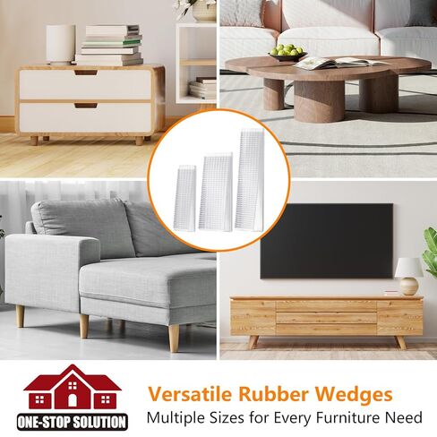 Flexible Plastic Shims 12pcs Kit Size Variety | Clear Leveling Kit for Home Improvement | Furniture Leg Stabilizers | Table & Toilet Shims - Trim-to-Fit Wedges | Stackable Design | Furniture Levelers in Saudi Arabia