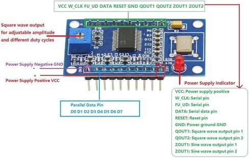 DDS Signal Generator Module Development Board 0-70MHz 0-40MHz AD9851 2 Sine Wave and 2 Square Wave in Saudi Arabia