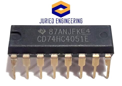 CD74HC4051E CD74HC4051 74HC4051 744051 5-V, 8:1, 1-Channel Analog multiplexer Breadboard-Friendly IC DIP-16 (Pack of 10) in Kuwait