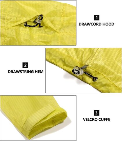 Mapamyumco Main's Rain UV Jacket Stuck Hindpreaker Lightweight Running Golf Golf Getked Stack in Saudi Arabia