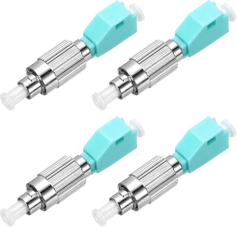 Meccanixity الألياف البصرية مقرنة FC ذكر إلى LC أنثى OM3 Multi-mode Simplex الألياف البصرية محول الألياف محول الألياف المحول للإنترنت الشبكة ، 4 حزمة in Saudi Arabia