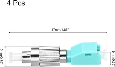 Meccanixity الألياف البصرية مقرنة FC ذكر إلى LC أنثى OM3 Multi-mode Simplex الألياف البصرية محول الألياف محول الألياف المحول للإنترنت الشبكة ، 4 حزمة in Saudi Arabia