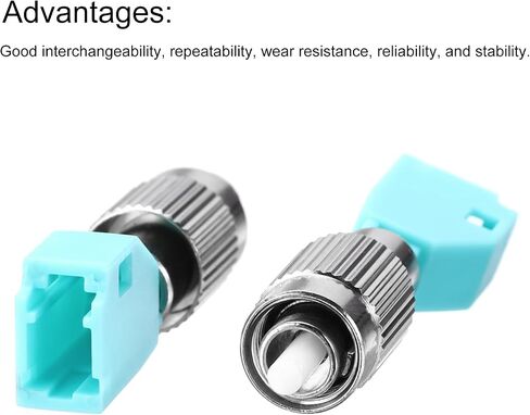 Meccanixity الألياف البصرية مقرنة FC ذكر إلى LC أنثى OM3 Multi-mode Simplex الألياف البصرية محول الألياف محول الألياف المحول للإنترنت الشبكة ، 4 حزمة in Saudi Arabia