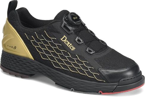 Dexter Mens C9 Knit BOA Bowling Shoes (for Right and Left Handed Bowlers. Men's Shoe Sizing) - Black/Gold 11.5 in Saudi Arabia