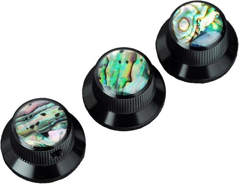 Guyker Top Hat Potentiometer Conbers مع 6.3 مم ضياء. أواني رمح - 3pcs CNC ألومنيوم سبيكة سبيكة سرعة التبديل التبديل التبديل مقبض الاستبدال للغيتار الكهربائي أو الدقة باس ، Chrome CKB019C in Saudi Arabia