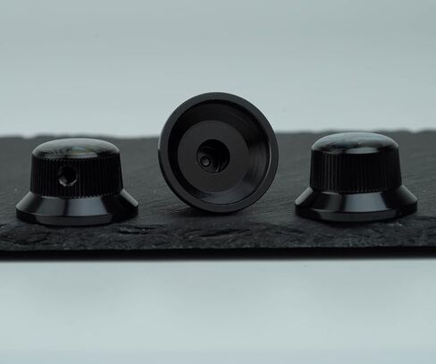 Guyker Top Hat Potentiometer Conbers مع 6.3 مم ضياء. أواني رمح - 3pcs CNC ألومنيوم سبيكة سبيكة سرعة التبديل التبديل التبديل مقبض الاستبدال للغيتار الكهربائي أو الدقة باس ، Chrome CKB019C in Saudi Arabia