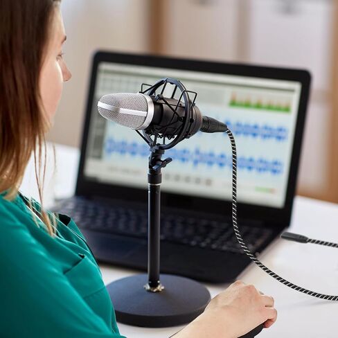 XLR to USB Cable for Microphones, Plug-and-Play Audio Adapter with Built-in DAC for Podcasting Recording Streaming and Karaoke, 6.6 Feet in Saudi Arabia