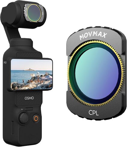 مرشح الأشعة فوق البنفسجية المغناطيسية Movmax لـ DJI Osmo Pocket 3 ، حماية مرشح لجيب 3 ملحقات Creator Combo ، إطار ألمنيوم مملوء بالزجاج/البصري/البصري. in Kuwait