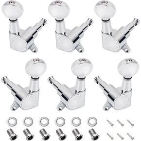 Banworks 3L3R '60s Guitar Tuning Pegs Keys 15:1 Guitar String Tuning Keys Machines with 45 Degree Fixing Tag for Gibson/Epiphone Les Paul LP SG Electric Acoustic Guitar JT/JXQ-04 Half Round Button in Kuwait