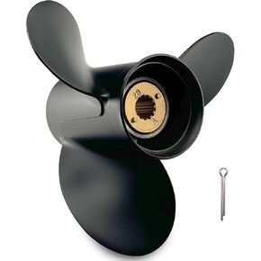 Upgrade OEM Aluminum Boat Outboard Propeller for Mercury Engines 10x17 11 3/8x12 10 1/2x13 30HP 35HP 40HP 45HP 50HP 55HP 60HP 70HP,13 Spline Tooth,RH in Kuwait