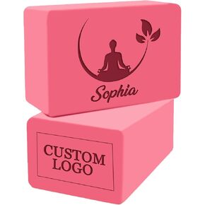 Personalized Yoga Blocks 2 Pack with Custom Design, Yoga Blocks for Women, Exercise blocks Yoga Blocks Soft Non-Slip for Pilates, Meditation, Custom Yoga Accessories in Kuwait