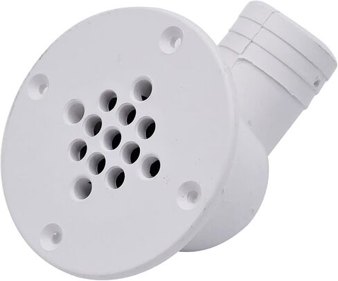T-H Marine Cockpit Scupper Drain, UV-Stabilized Polymer Marine Drain Fitting with Check Ball Design, Easy Installation 1.5" Hose Compatibility, Leaf Guard Technology for Debris Prevention in Saudi Arabia