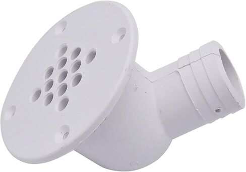 T-H Marine Cockpit Scupper Drain, UV-Stabilized Polymer Marine Drain Fitting with Check Ball Design, Easy Installation 1.5" Hose Compatibility, Leaf Guard Technology for Debris Prevention in Saudi Arabia