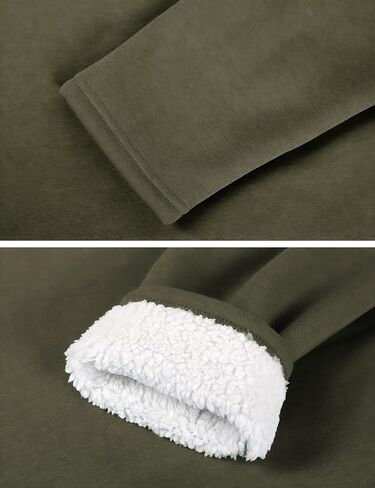 Yeokou Women Warm Sherpa Lined Fleece Crewneck Sport Sweatshirt Pullover Loungewear in Saudi Arabia