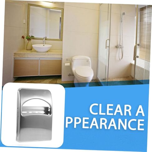 VALICLUD Bathroom Seat Cover Dispenser Stainless Steel Toilet Seat Cover Holder Wall Mounted for High Traffic Restrooms Offices Schools and Homes Sleek Modern Design in Saudi Arabia