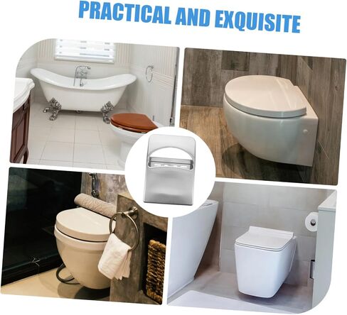 VALICLUD Bathroom Seat Cover Dispenser Stainless Steel Toilet Seat Cover Holder Wall Mounted for High Traffic Restrooms Offices Schools and Homes Sleek Modern Design in Saudi Arabia