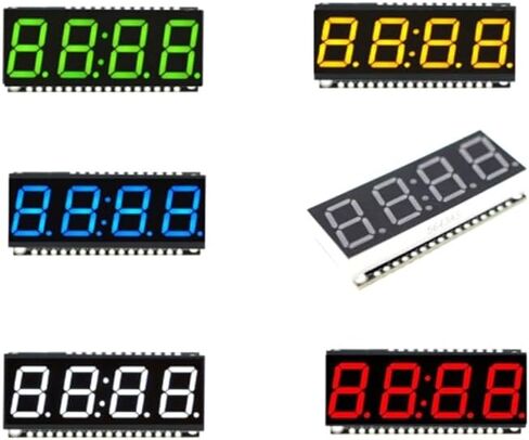 DONGKER HT16K33 LED Display Digital Tube,0.56in 4-Digit 7-Segment Clock Double Displays Dots Module DC 3.3V-5V in Kuwait