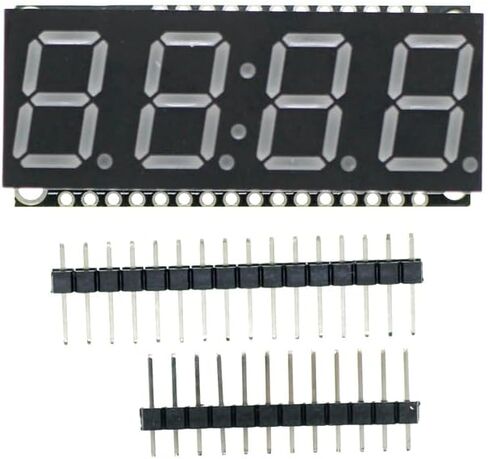 DONGKER HT16K33 LED Display Digital Tube,0.56in 4-Digit 7-Segment Clock Double Displays Dots Module DC 3.3V-5V in Kuwait
