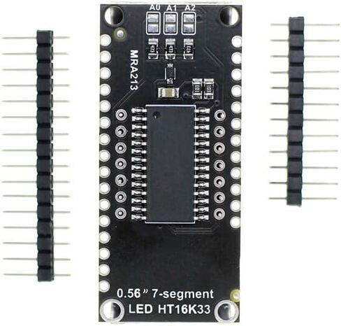 DONGKER HT16K33 LED Display Digital Tube,0.56in 4-Digit 7-Segment Clock Double Displays Dots Module DC 3.3V-5V in Kuwait