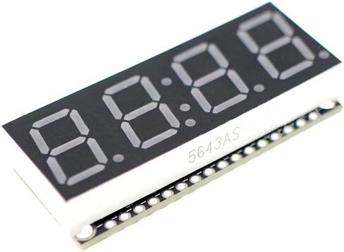 DONGKER HT16K33 LED Display Digital Tube,0.56in 4-Digit 7-Segment Clock Double Displays Dots Module DC 3.3V-5V in Kuwait