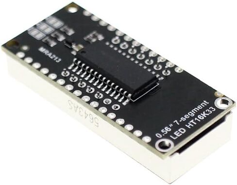DONGKER HT16K33 LED Display Digital Tube,0.56in 4-Digit 7-Segment Clock Double Displays Dots Module DC 3.3V-5V in Kuwait