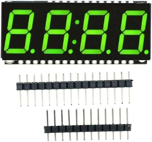 DONGKER HT16K33 LED Display Digital Tube,0.56in 4-Digit 7-Segment Clock Double Displays Dots Module DC 3.3V-5V in Kuwait