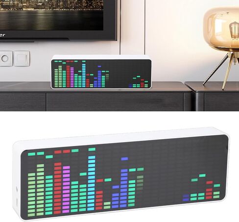 شاشة طيف الموسيقى LED ، عرض طيف الموسيقى الملون RGB ، 1624 قطاع قطاع ، مستشعر مستشعر الصوت 384 LEDS 20 ألوان ديناميكية 7 ، محلل الإيقاع in Saudi Arabia