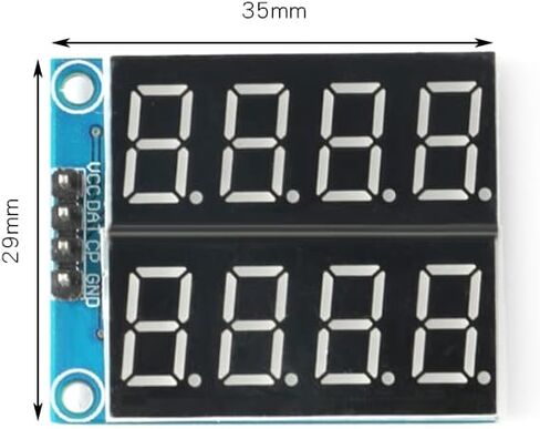 5pcs 8-bit 74hc164 2-wway 0.36 بوصة أبرز تمييز وحدة عرض أنبوب رقمي شائع إيجابي 8 واجهة تسلسلية 2*4 بت وحدة العرض الرقمية 74HC164 in Saudi Arabia