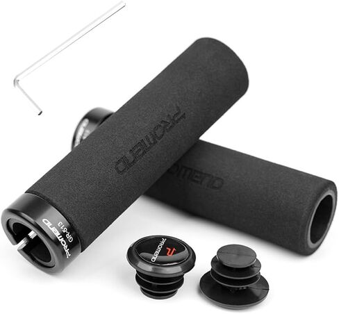 Bike Handlebar Grips, Foam Single Lock on Bicycle Handle Bar Soft Comfortable Non-Slip Bike Handle Grips for BMX, Mountain, MTB, Beach Cruiser, Scooter, Folding Bike in Saudi Arabia