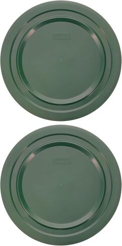 Pyrex 7404-PC 4.5-Quart Thyme Green Food Storage Replacement Lid (2-Pack) - Made in USA in Saudi Arabia