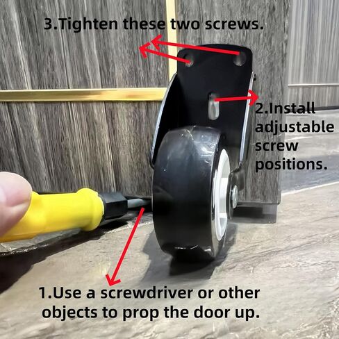 4-Pack 2" Gate Wheels, Anti-Sag Door Bottom Support Wheels, Anti-Friction Casters Repair Dropping Wooden Doors, Vertical Mount & Furniture fix Rollers (Smooth Sliding) in Saudi Arabia