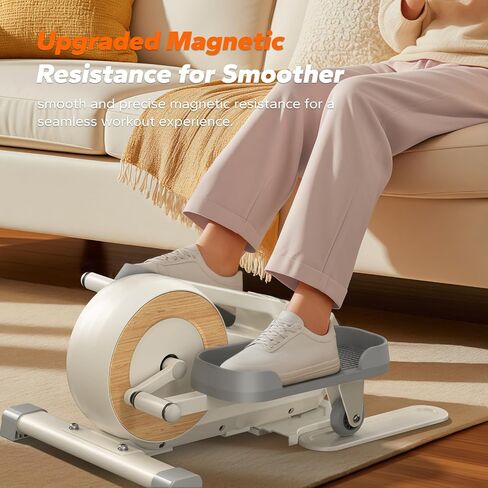 MERACH Sitting Under Desk Elliptical Machine, Leg Exerciser While Sitting for Seniors, Seated Pedal Exerciser, Quiet & Portable Pedal Exerciser with 8 Resistance Levels, Work from Home Fitness in Saudi Arabia