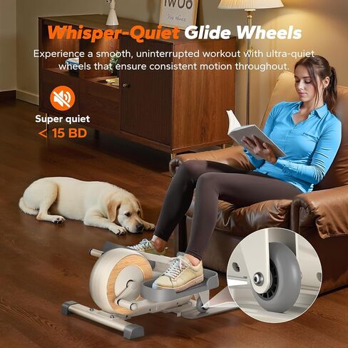 MERACH Sitting Under Desk Elliptical Machine, Leg Exerciser While Sitting for Seniors, Seated Pedal Exerciser, Quiet & Portable Pedal Exerciser with 8 Resistance Levels, Work from Home Fitness in Saudi Arabia