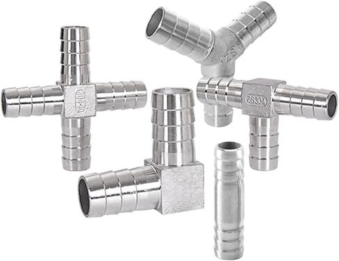 1pcs 6 8 10 12 16 20 32mm t type tye tee 304 Felet Barb Pipe Fitting 2 3 4-Way Water Gas Hose Adapter (Y Type ، 6mm) in Kuwait