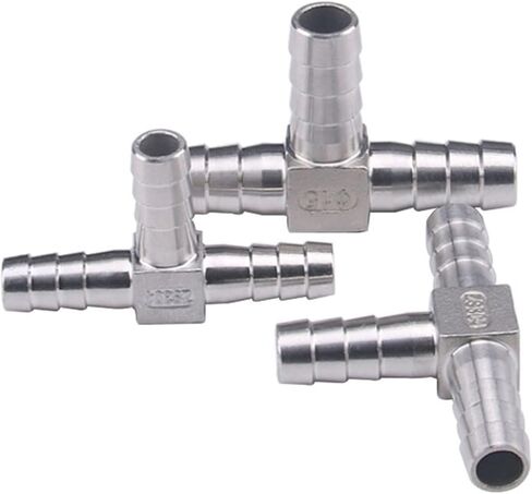 1pcs 6 8 10 12 16 20 32mm t type tye tee 304 Felet Barb Pipe Fitting 2 3 4-Way Water Gas Hose Adapter (Y Type ، 6mm) in Kuwait