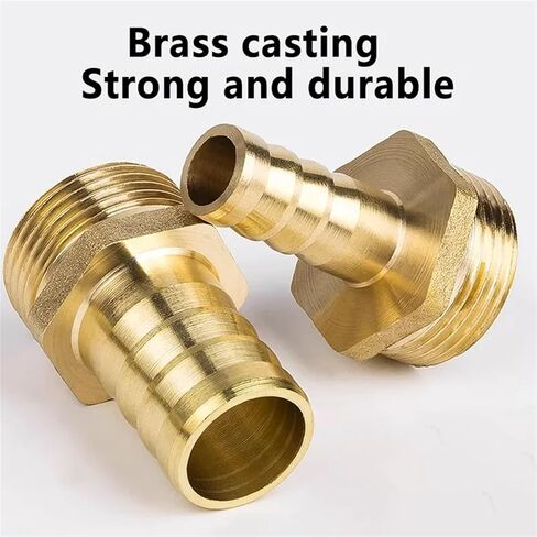 PC Hose Barb Tail Pagoda Connector 6 8 10 12 14 16mm Connector Hose 1/8 1/2 3/4 3/8 Male Thread Brass Water Pipe Fittings(Barb 10mm-1I2) in Saudi Arabia