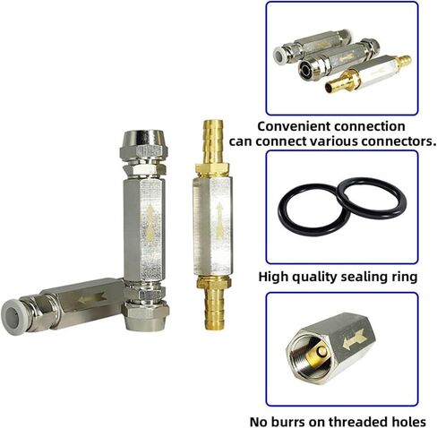 1PSC PNEUMATIC Check Valve Connector 6mm 8mm 10mm 12mm غاز خرطوم الهواء في اتجاه واحد صمام 1/8 "1/4" 3/8 "1/2" محول تركيب أنابيب الضاغط (CV-03) in Saudi Arabia