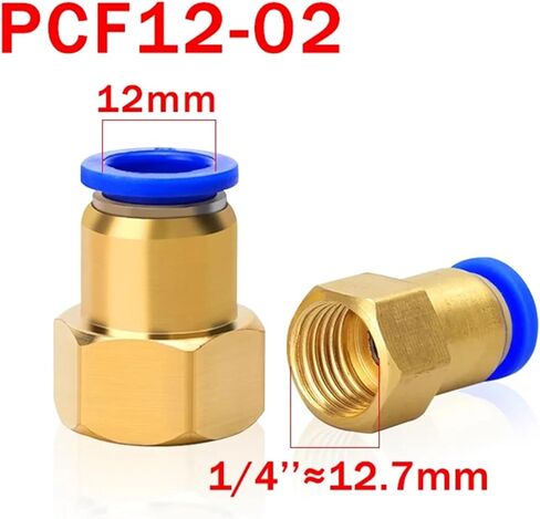 50pcs هواء موصل سريع هواء موصل PCF ل 4 6 8 10 12 مم أنبوب أنبوب خرطوم إلى 1/8 "3/8" 1/2 "1/4" in Kuwait