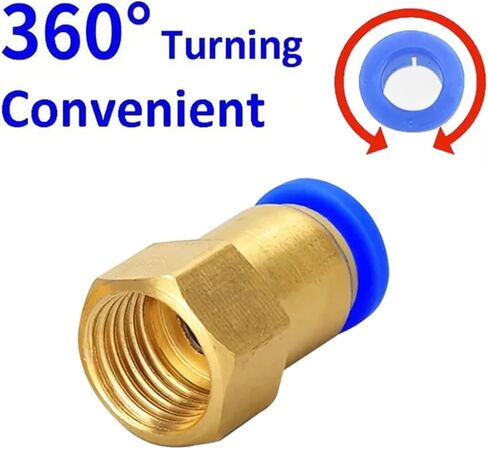 50pcs هواء موصل سريع هواء موصل PCF ل 4 6 8 10 12 مم أنبوب أنبوب خرطوم إلى 1/8 "3/8" 1/2 "1/4" in Kuwait