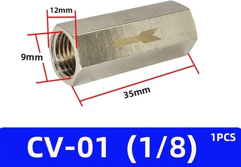 1PSC PNEUMATIC Check Valve Connector 6mm 8mm 10mm 12mm غاز خرطوم الهواء في اتجاه واحد صمام 1/8 "1/4" 3/8 "1/2" محول تركيب أنابيب الضاغط (CV-03) in Saudi Arabia
