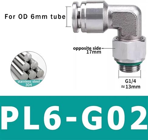 10pcs pl g thread 304 مفصلي من الفولاذ المقاوم للصدأ الهوائي السريع المرفق المرفق الذكور 1/8 "1/4" 3/8 "1/2" اقتران سريع (PL8-G04) in Kuwait