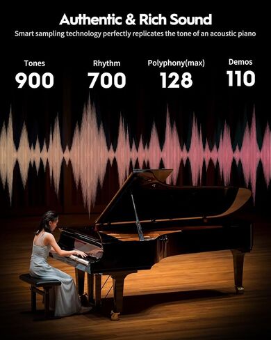 Strich 88 Key Digital Piano ، لوحة مفاتيح مرجحة من Hammer-Action ، لوحة مفاتيح Cover Cover Electric ذات الحجم الكامل مع حامل ، مكبرات صوت 25WX2 ، سماعات الرأس ، ثلاث دواسة ، SDP-350s (نمط الأثاث) in Saudi Arabia