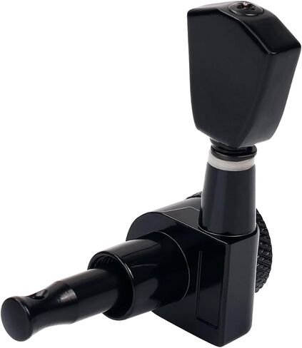Banworks 3L3R Guitar Locking Tuning Pegs 16:1 Ratio Sealed Guitar String Tuning Keys Machines 45 Degree Fixing Tag for Les Paul LP SG Electric Acoustic Guitar 6Pcs JT/ZSJXQ-03 Black Fishtail Button in Saudi Arabia