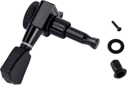 Banworks 3L3R Guitar Locking Tuning Pegs 16:1 Ratio Sealed Guitar String Tuning Keys Machines 45 Degree Fixing Tag for Les Paul LP SG Electric Acoustic Guitar 6Pcs JT/ZSJXQ-03 Black Fishtail Button in Saudi Arabia
