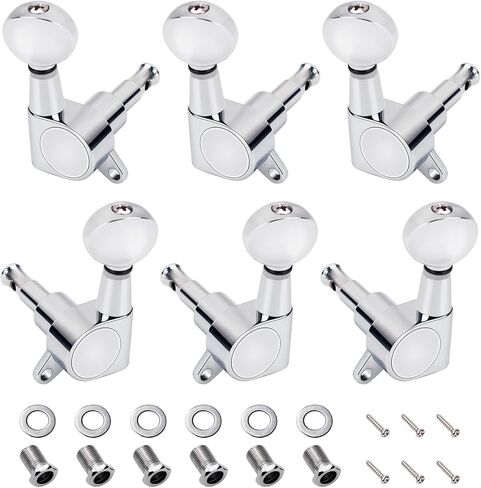 Banworks 3L3R '60s Guitar Tuning Pegs Keys 15:1 Guitar String Tuning Keys Machines with 45 Degree Fixing Tag for Gibson/Epiphone Les Paul LP SG Electric Acoustic Guitar JT/JXQ-04 Half Round Button in Kuwait