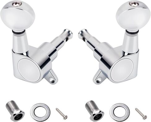 Banworks 3L3R '60s Guitar Tuning Pegs Keys 15:1 Guitar String Tuning Keys Machines with 45 Degree Fixing Tag for Gibson/Epiphone Les Paul LP SG Electric Acoustic Guitar JT/JXQ-04 Half Round Button in Kuwait