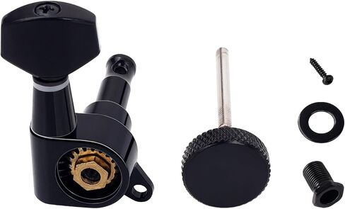 Banworks 3L3R Guitar Locking Tuning Pegs 18:1 Ratio Sealed Guitar String Tuning Keys Machines 3x3 with 45 Degree Fixing Tag for Les Paul LP SG Electric or Acoustic Guitar Pack of 6 JT/ZSJXQ-04 Chrome in Saudi Arabia